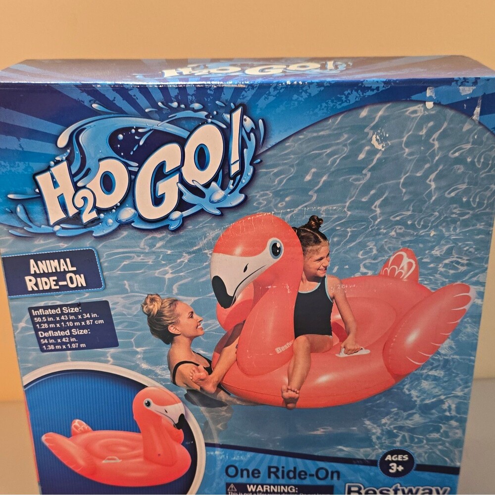 Bestway H2OGO! Animal Ride-On Inflatable Flamingo Pool Float